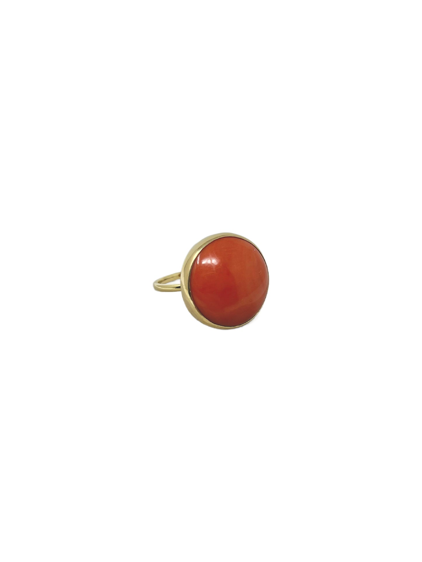Coral Gold Ring