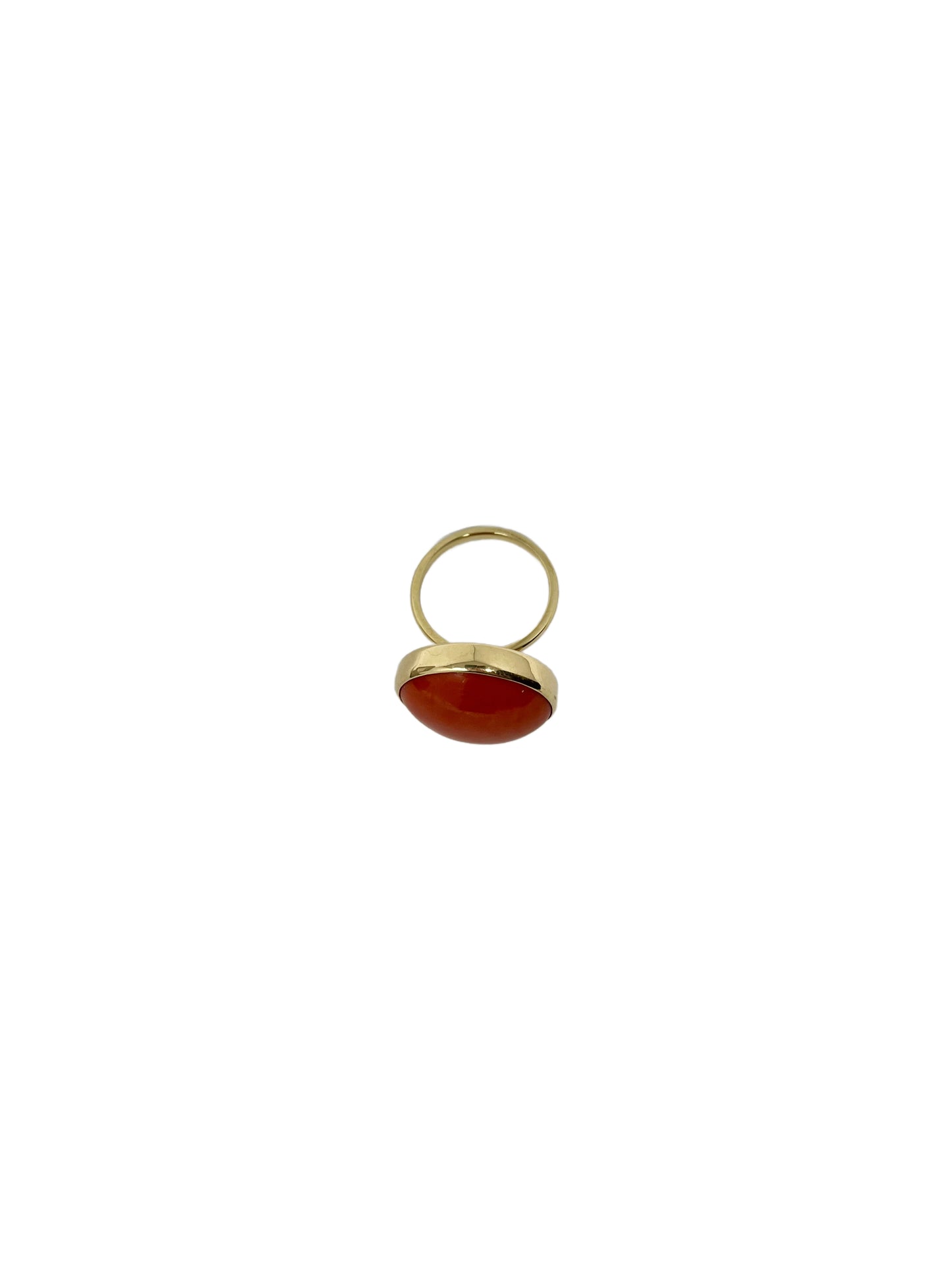 Coral Gold Ring
