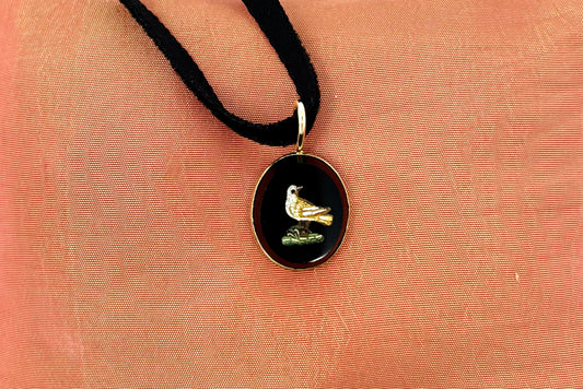 Pendant with Dove Micormosaic