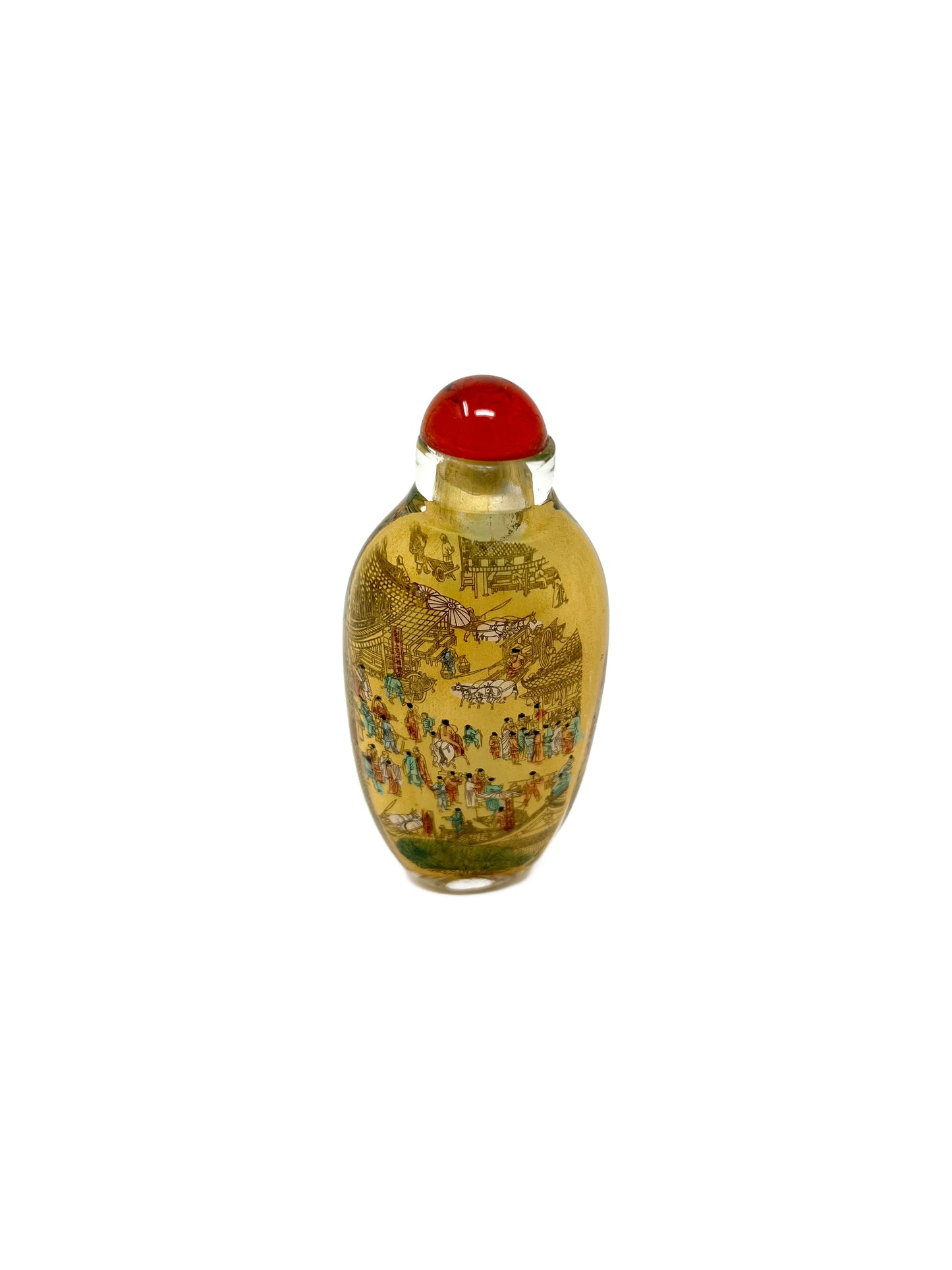 Snuff Bottle Yellow Glass