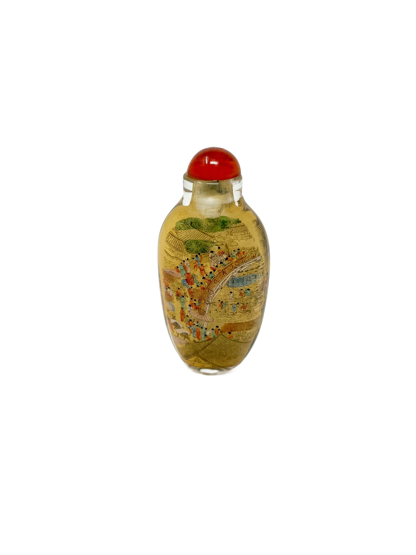 Snuff Bottle Yellow Glass