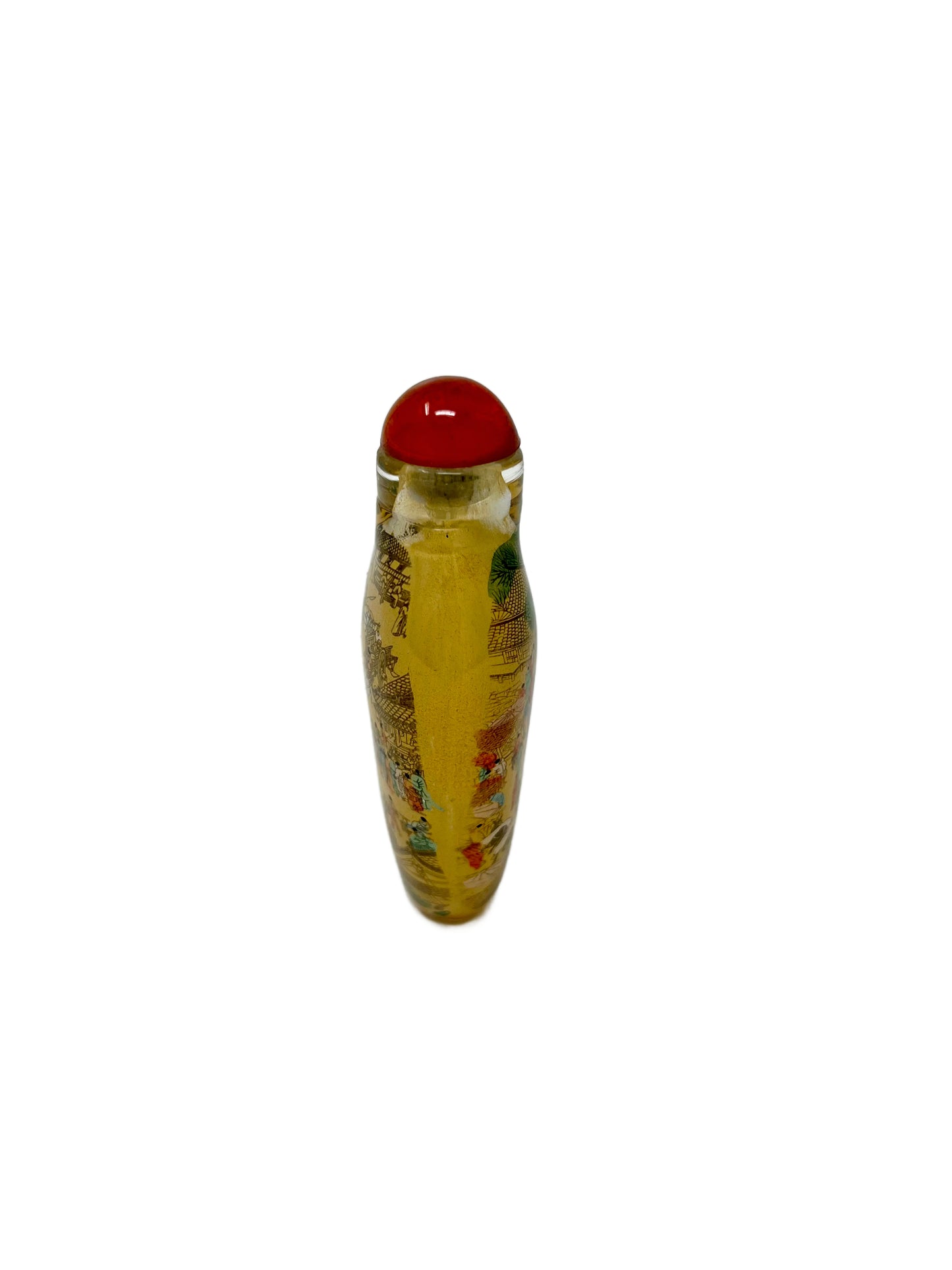 Snuff Bottle Yellow Glass