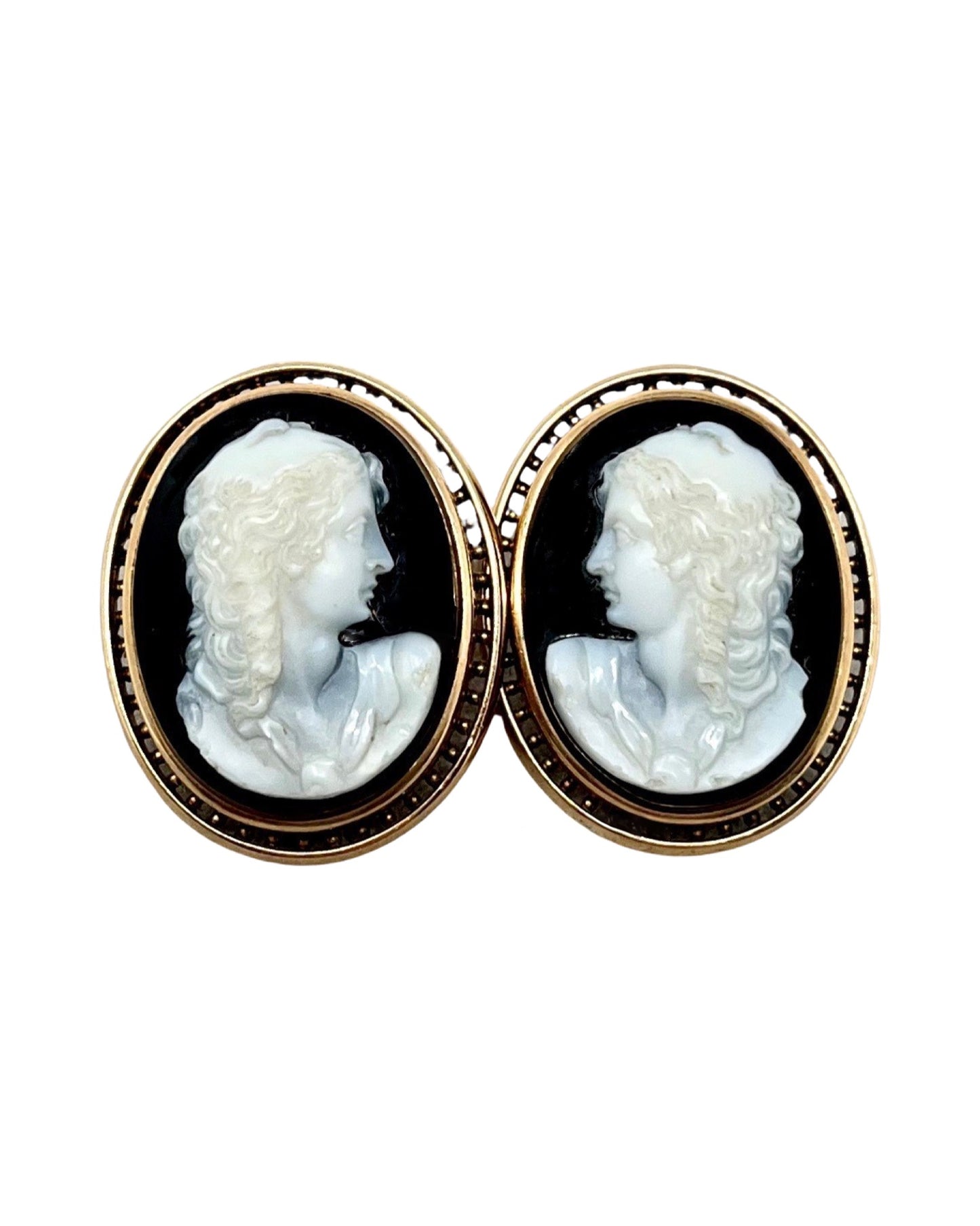 Cameo Earrings 18ct gold