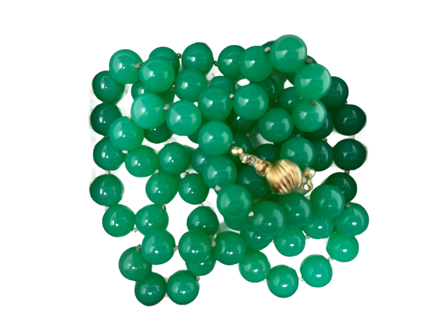 Necklace with Chrysoprase Beads